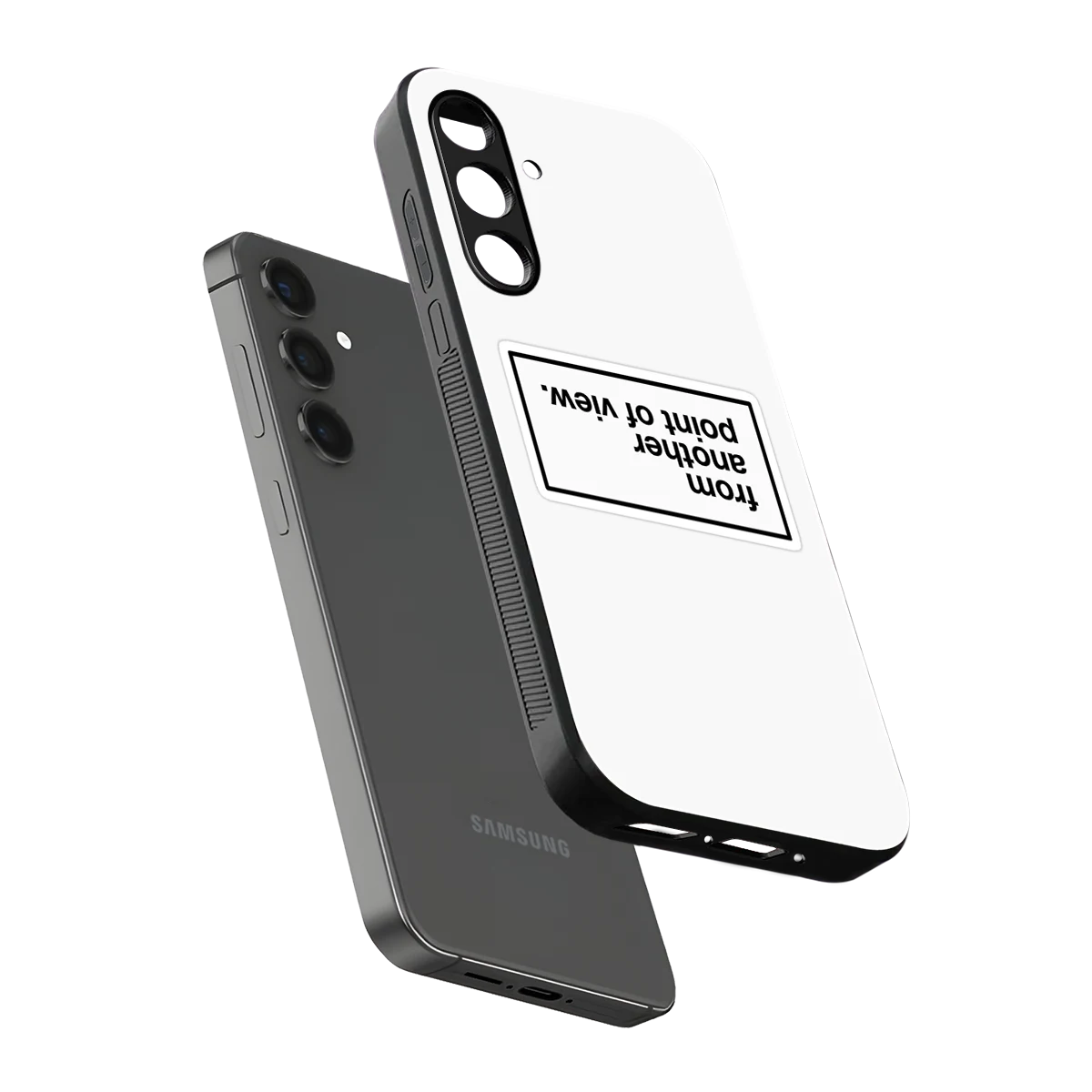 Point Of View White Edition sleek samsung galaxy a16 5g cover with tempered glass back and TPU edges