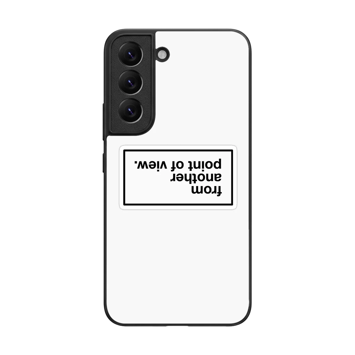 Point Of View White Edition back phone cover | glass case for samsung galaxy s22
