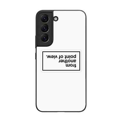 Point Of View White Edition back phone cover | glass case for samsung galaxy s22