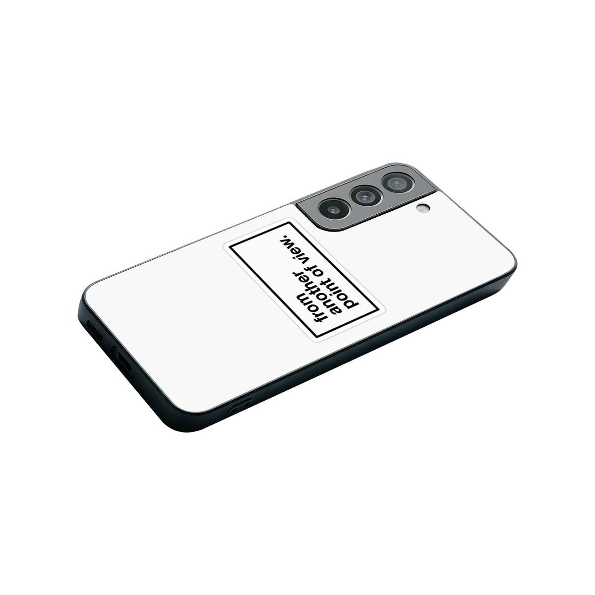 Point Of View White Edition stylish phone case for samsung galaxy s22 | glossy glass and slim fit