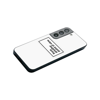 Point Of View White Edition stylish phone case for samsung galaxy s22 | glossy glass and slim fit