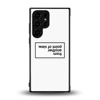 Point Of View White Edition back phone cover | glass case for samsung galaxy s24 ultra