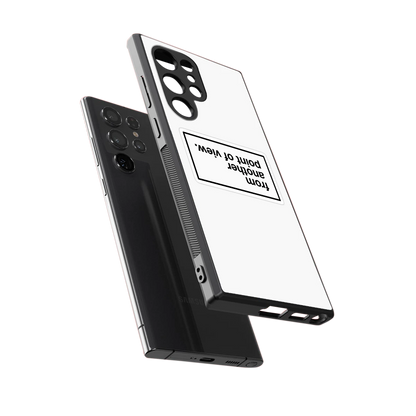 Point Of View White Edition sleek samsung galaxy s23 ultra cover with tempered glass back and TPU edges