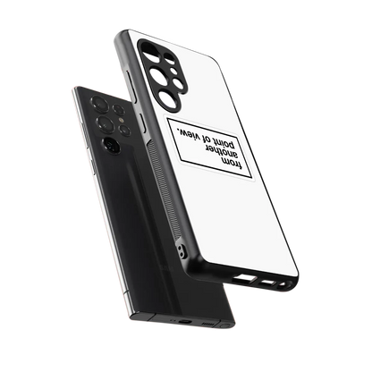 Point Of View White Edition sleek samsung galaxy s25 ultra cover with tempered glass back and TPU edges