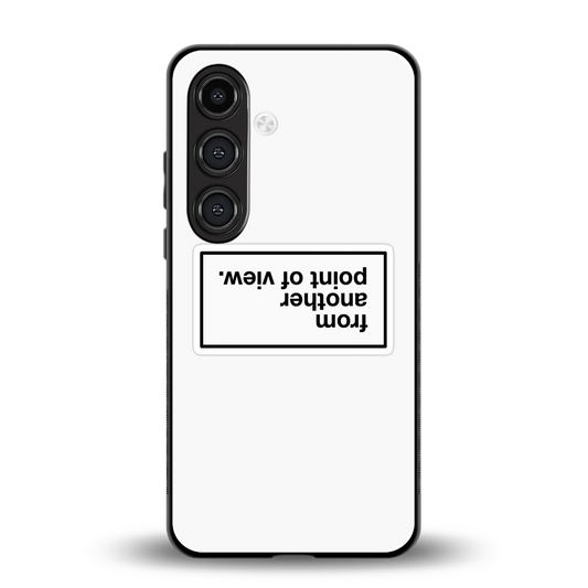 Point Of View White Edition back phone cover | glass case for samsung galaxy s24 plus