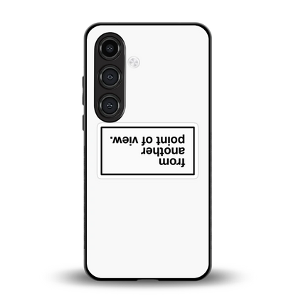 Point Of View White Edition back phone cover | glass case for samsung galaxy s23 fe