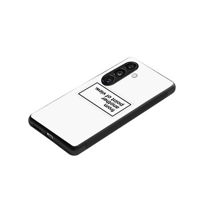 Point Of View White Edition stylish phone case for samsung galaxy s23 plus | glossy glass and slim fit