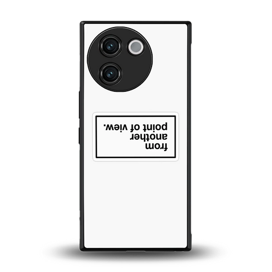 Point Of View White Edition back phone cover | glass case for vivo v30e