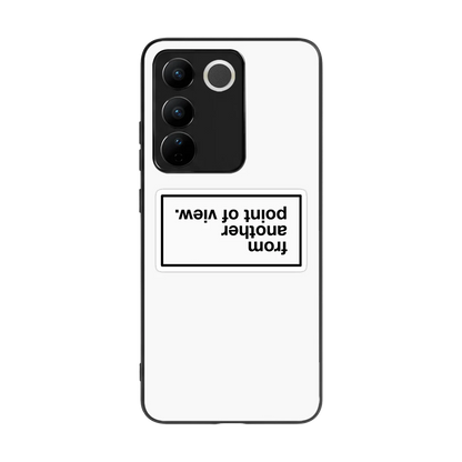 Point Of View White Edition back phone cover | glass case for vivo v27 5g