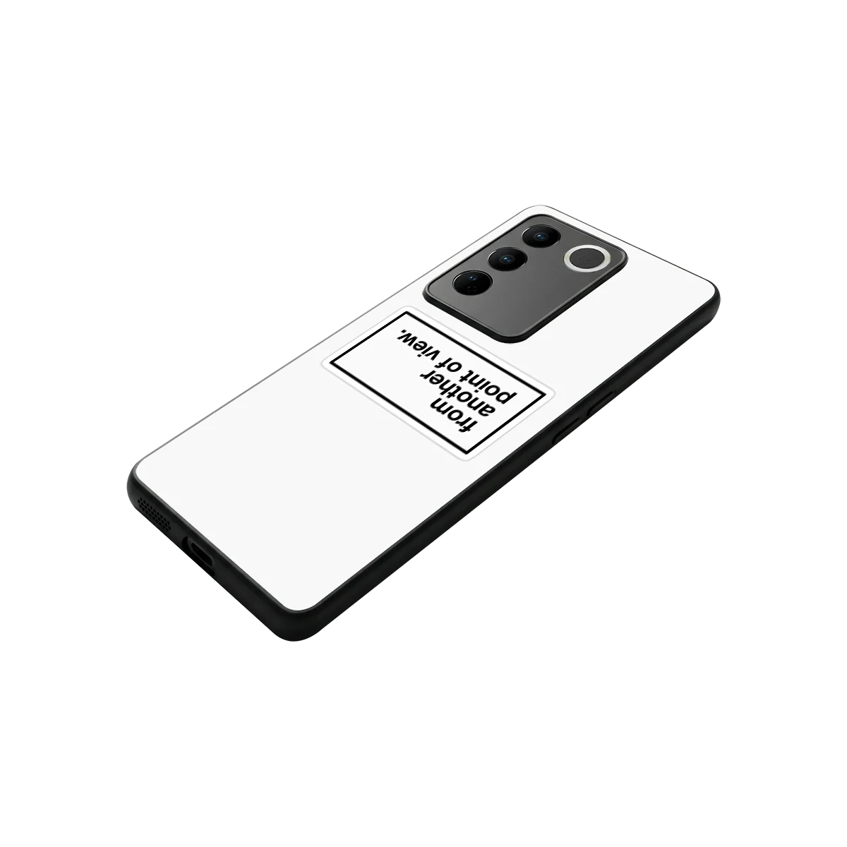 Point Of View White Edition stylish phone case for vivo v27 5g | glossy glass and slim fit