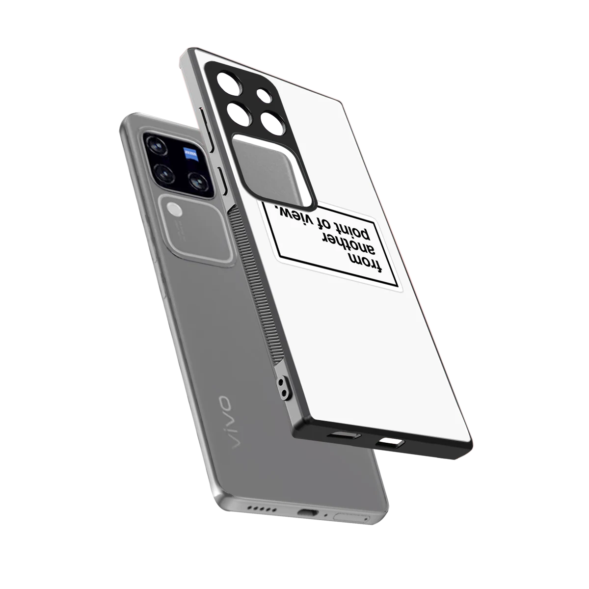Point Of View White Edition sleekvivo v30 pro cover with tempered glass back and TPU edges