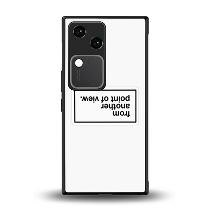 Point Of View White Edition back phone cover | glass case for vivo v30