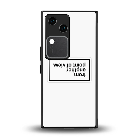 Point Of View White Edition back phone cover | glass case for vivo v30