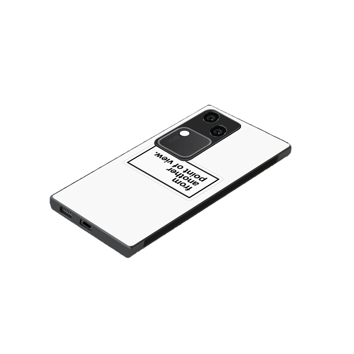 Point Of View White Edition stylish phone case for vivo v30 | glossy glass and slim fit