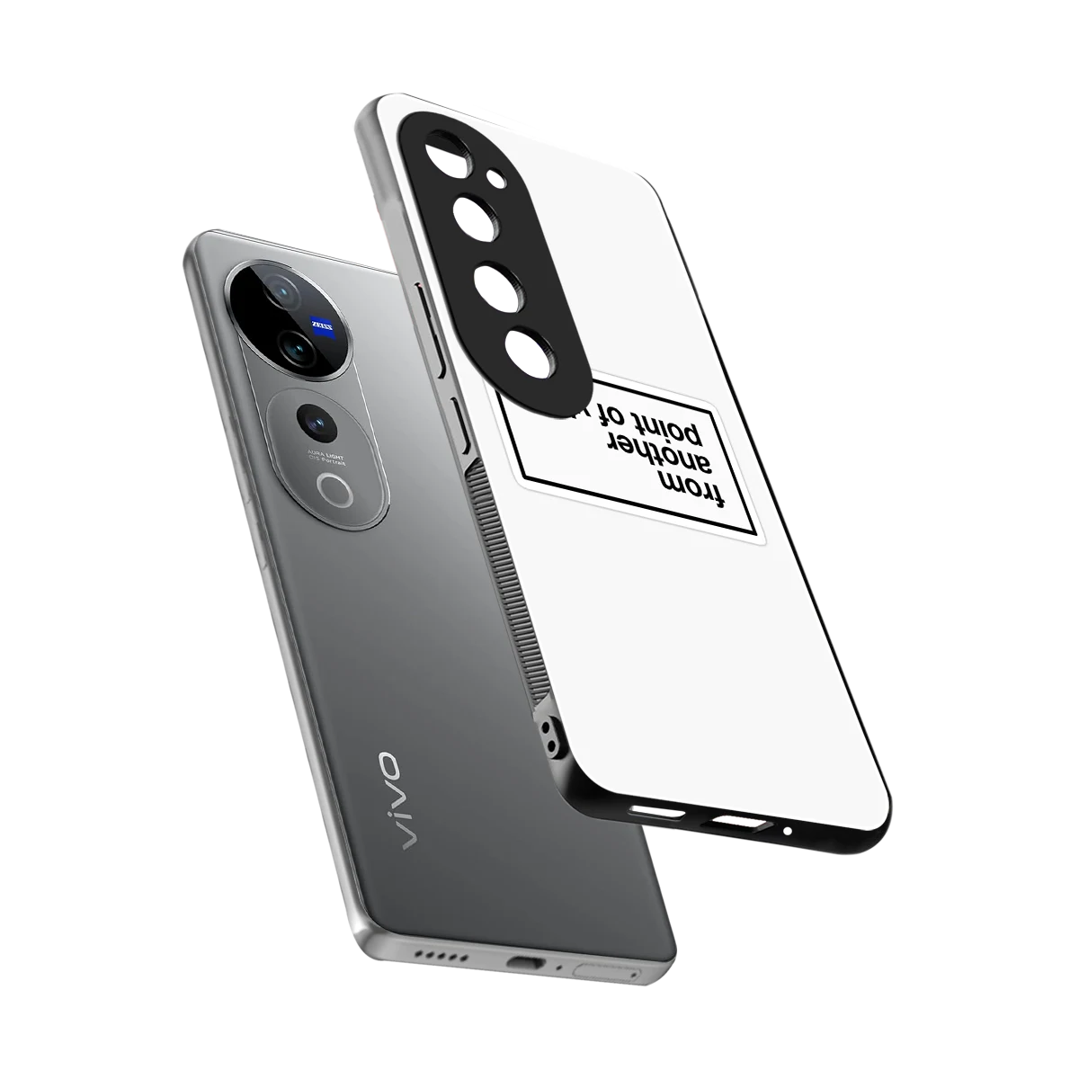 Point Of View White Edition sleek vivo v40 pro cover with tempered glass back and TPU edges