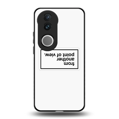 Point Of View White Edition back phone cover | glass case for vivo v50