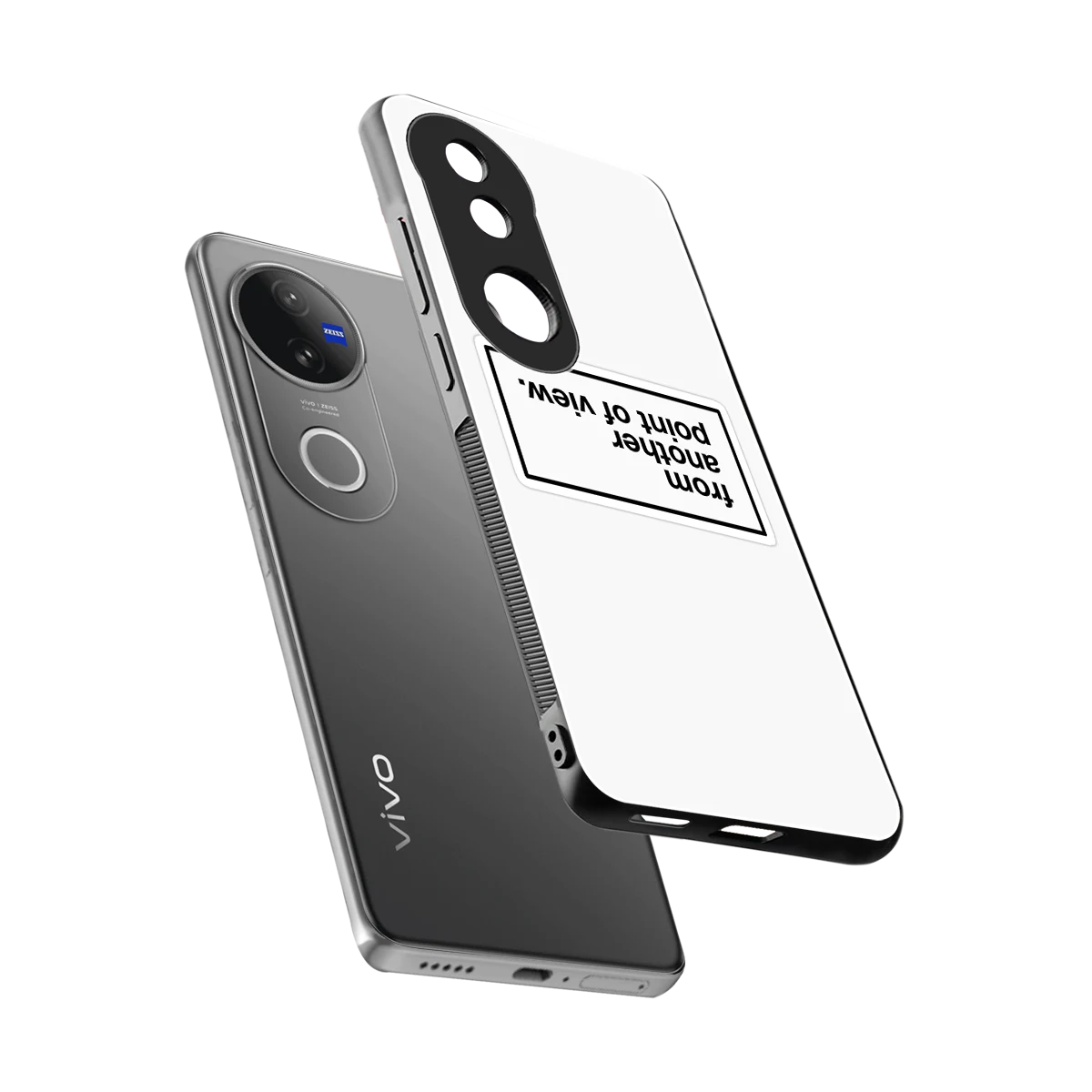 Point Of View White Edition sleek vivo v50 cover with tempered glass back and TPU edges