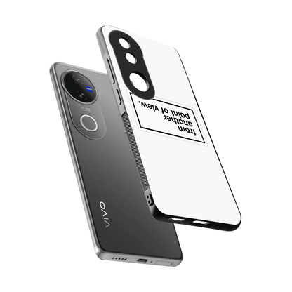 Point Of View White Edition sleek vivo v50 cover with tempered glass back and TPU edges