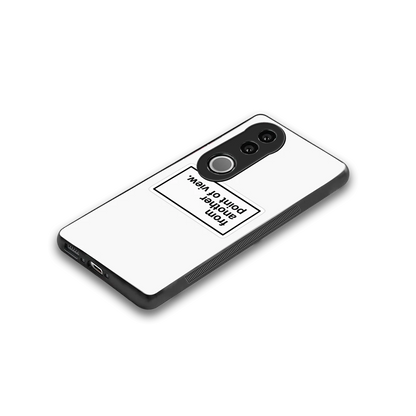 Point Of View White Edition stylish phone case for vivo v50 | glossy glass and slim fit