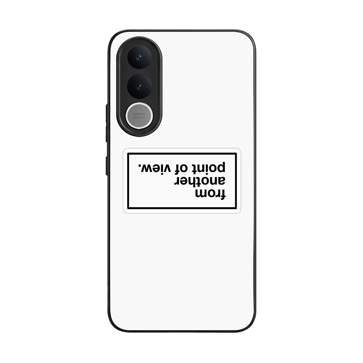 Point Of View White Edition back phone cover | glass case for vivo v70 fe
