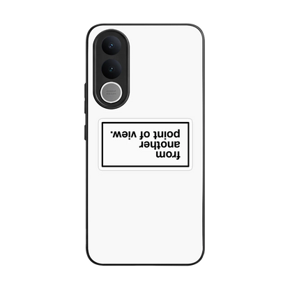 Point Of View White Edition back phone cover | glass case for vivo v70 fe