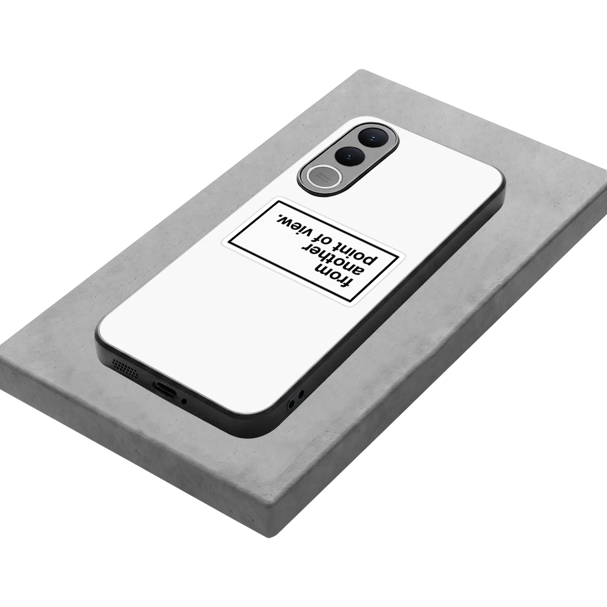 Point Of View White Edition stylish phone case for vivo v70 fe | glossy glass and slim fit