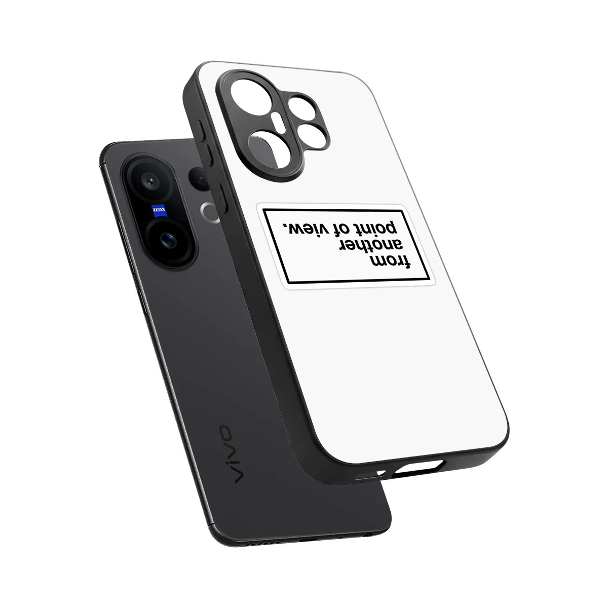 Point Of View White Edition sleek vivo x200 fe cover with tempered glass back and TPU edges
