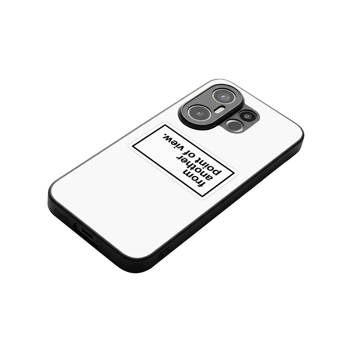 Point Of View White Edition stylish phone case for vivo x200 fe | glossy glass and slim fit