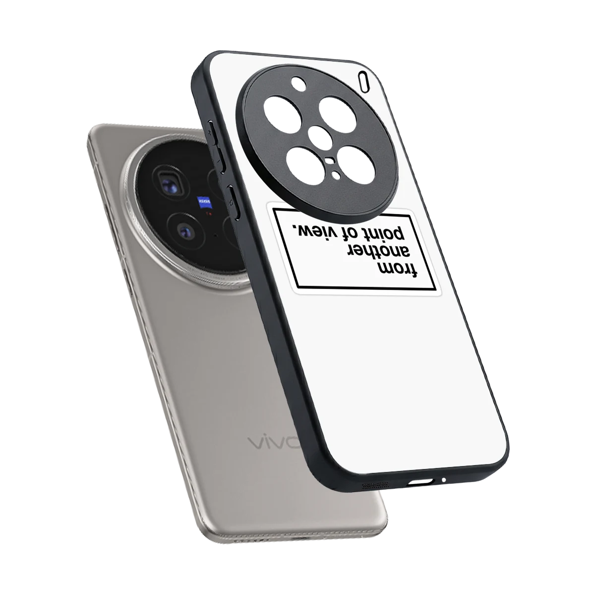 Point Of View White Edition sleek vivo x200 pro cover with tempered glass back and TPU edges