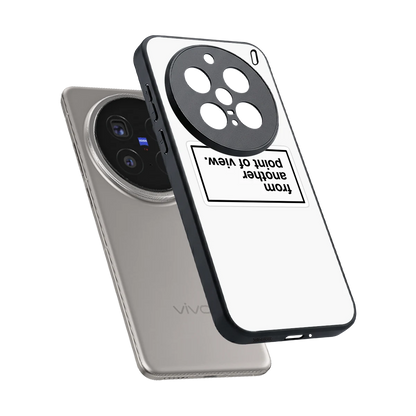 Point Of View White Edition sleek vivo x200 pro cover with tempered glass back and TPU edges