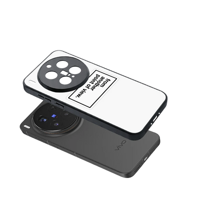 Point Of View White Edition sleek vivo x300 pro cover with tempered glass back and TPU edges