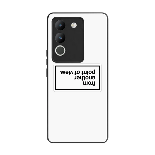 Point Of View White Edition back phone cover | glass case for vivo y200 5g