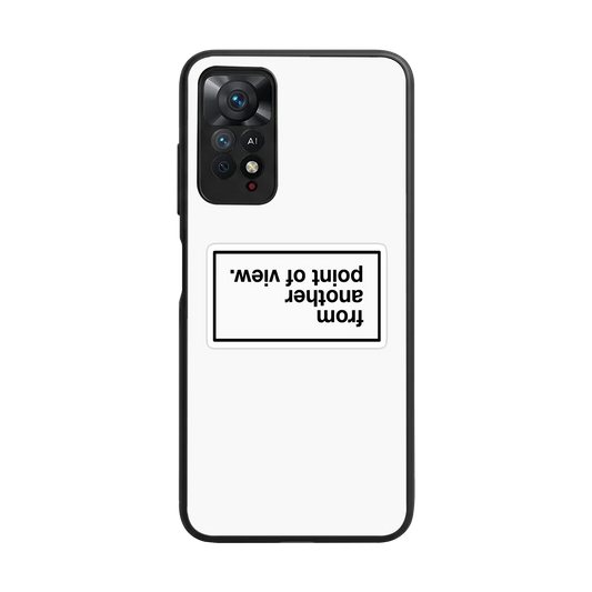 Point Of View White Edition back phone cover | glass case for redmi note 11 pro