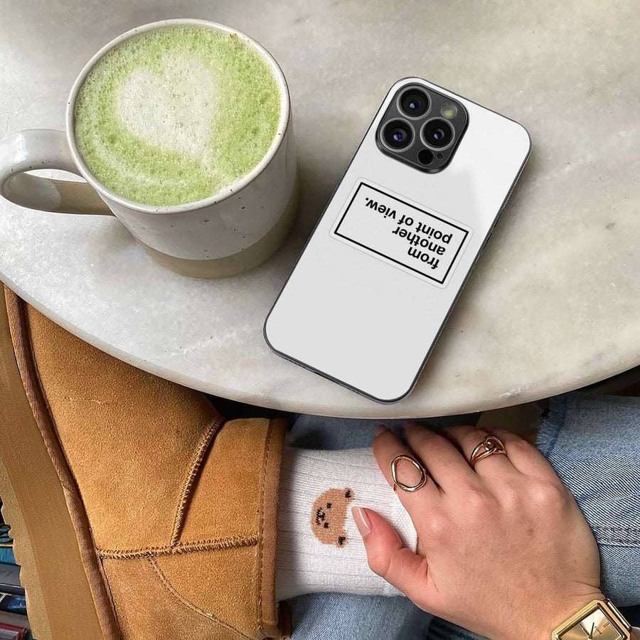 Point Of View White Edition Phone Case for Iphone 15 Pro Max | Glass Case