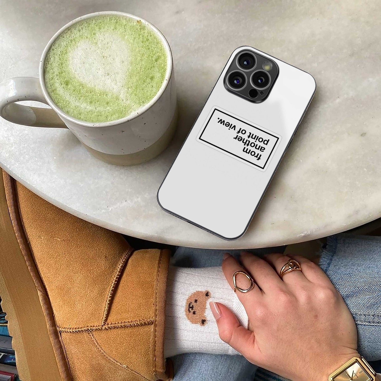 Point Of View White Edition Phone Case for Iphone 16 | Glass Case
