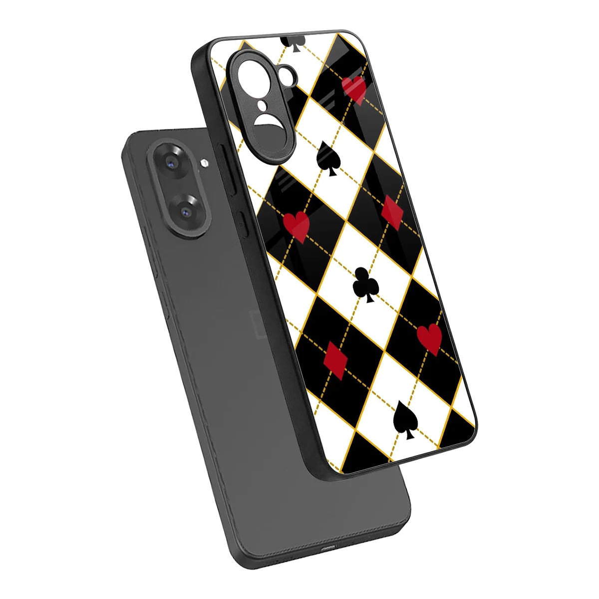Poker Love sleek oneplus nord ce5 5g cover with tempered glass back and TPU edges
