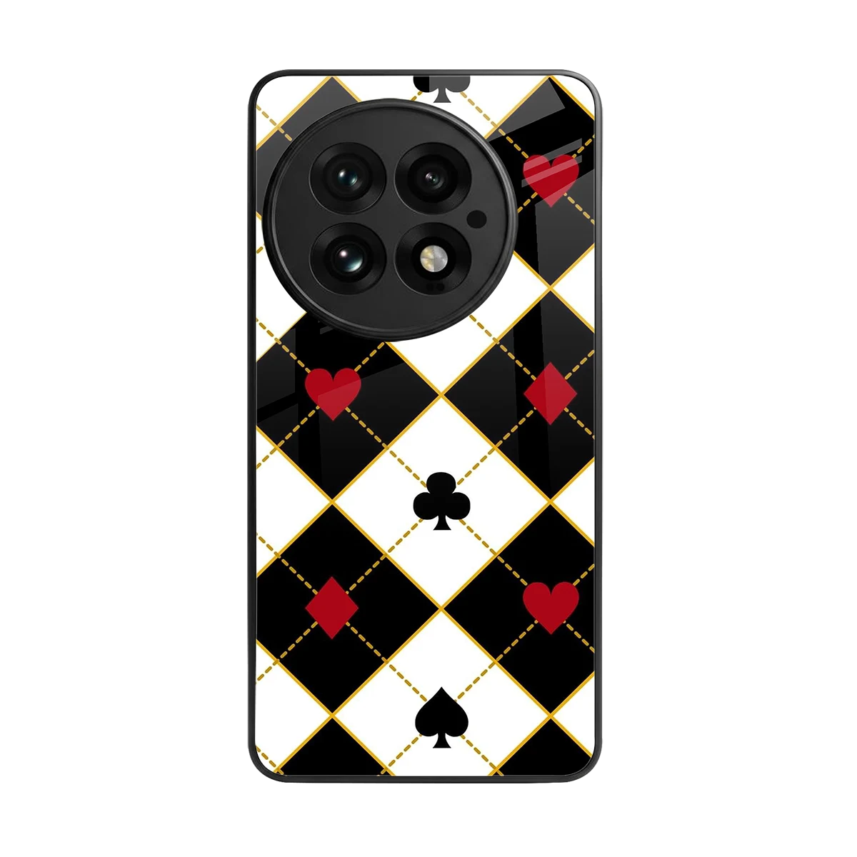 Poker Love back phone cover | glass case for oneplus 13
