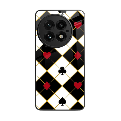 Poker Love back phone cover | glass case for oneplus 13