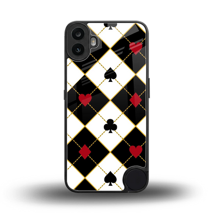 Poker Love back phone cover | glass case for cmf nothing phone 1
