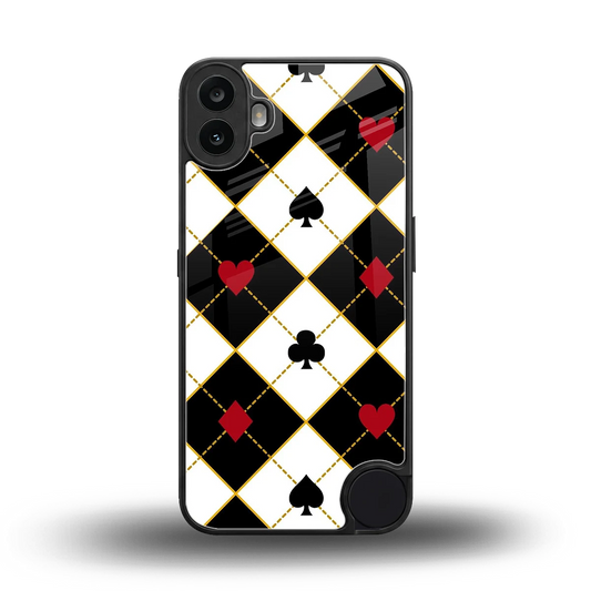 Poker Love back phone cover | glass case for cmf nothing phone 1