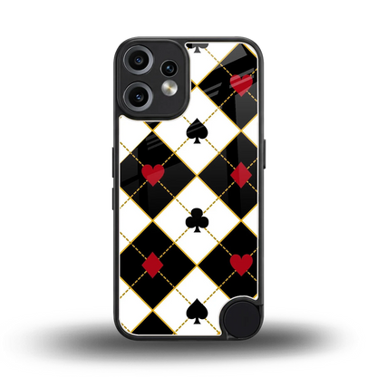 Poker Love back phone cover | glass case for cmf nothing phone 2 pro