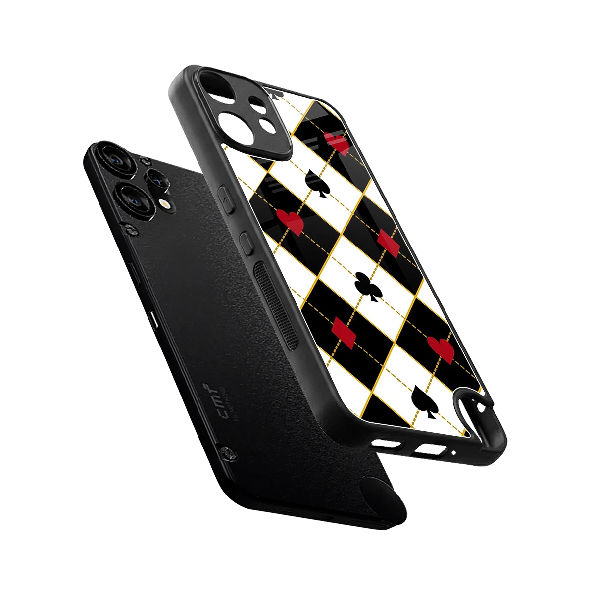 Poker Love sleek cmf nothing phone 2 pro cover with tempered glass back and TPU edges