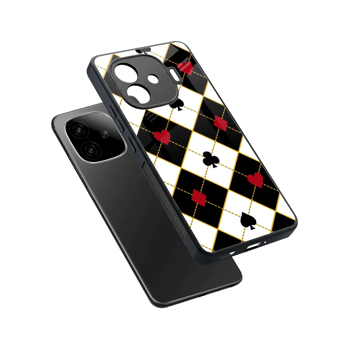 Poker Love sleek iqoo neo 10r 5g cover with tempered glass back and TPU edges