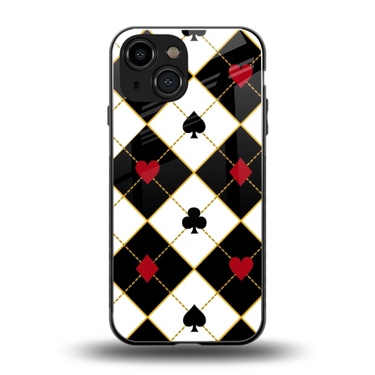 Poker Love back phone cover | glass case for iphone 13 mini