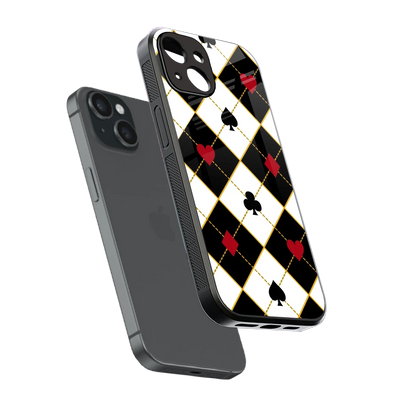 Poker Love sleek iphone 13 mini cover with tempered glass back and TPU edges