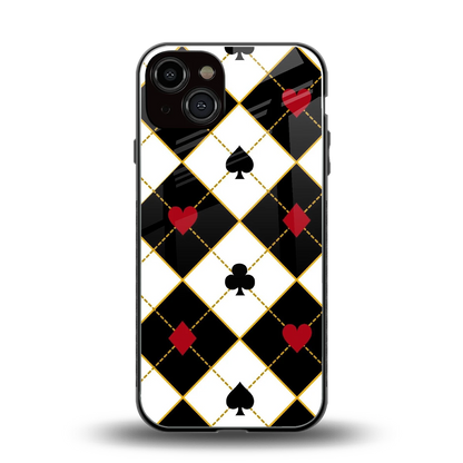 Poker Love back phone cover | glass case for iphone 14