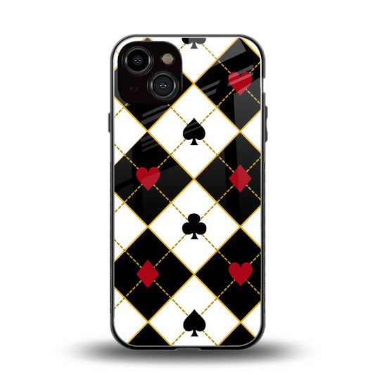 Poker Love back phone cover | glass case for iphone 14