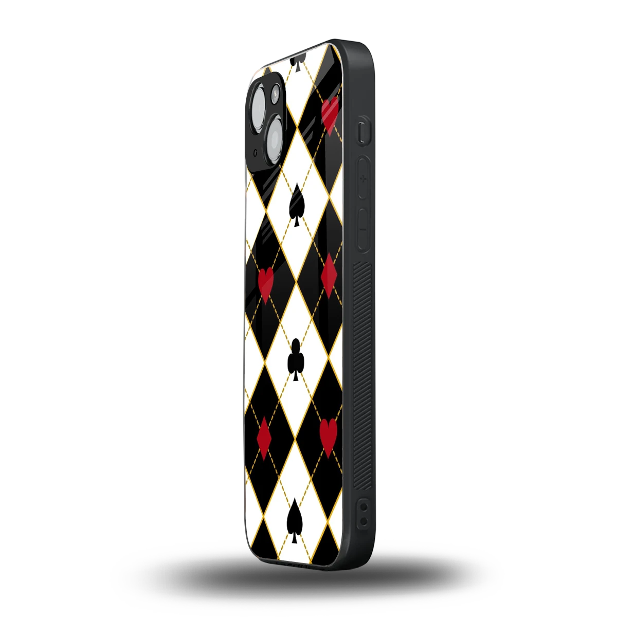 Poker Love iphone 14 plus mobile cover | shockproof glass phone case