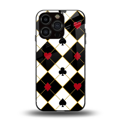 Poker Love back phone cover | glass case for iphone 15 pro