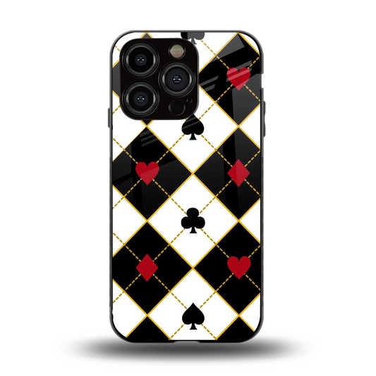 Poker Love back phone cover | glass case for iphone 15 pro